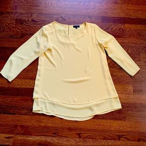 The Limited Women’s Yellow 3/4 Length Sleeve Blouse - Size XS